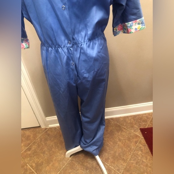 Very Vintage Azure Blue Jumpsuit Like New Size Large - Picture 6 of 7